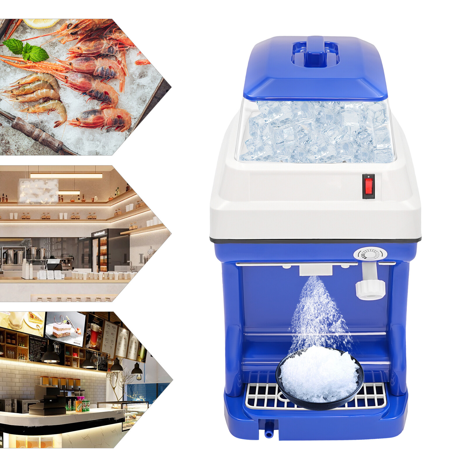 5L Electric Shaved Ice Machine Crusher Snow Cone Maker Ice Shaving Machine 250W