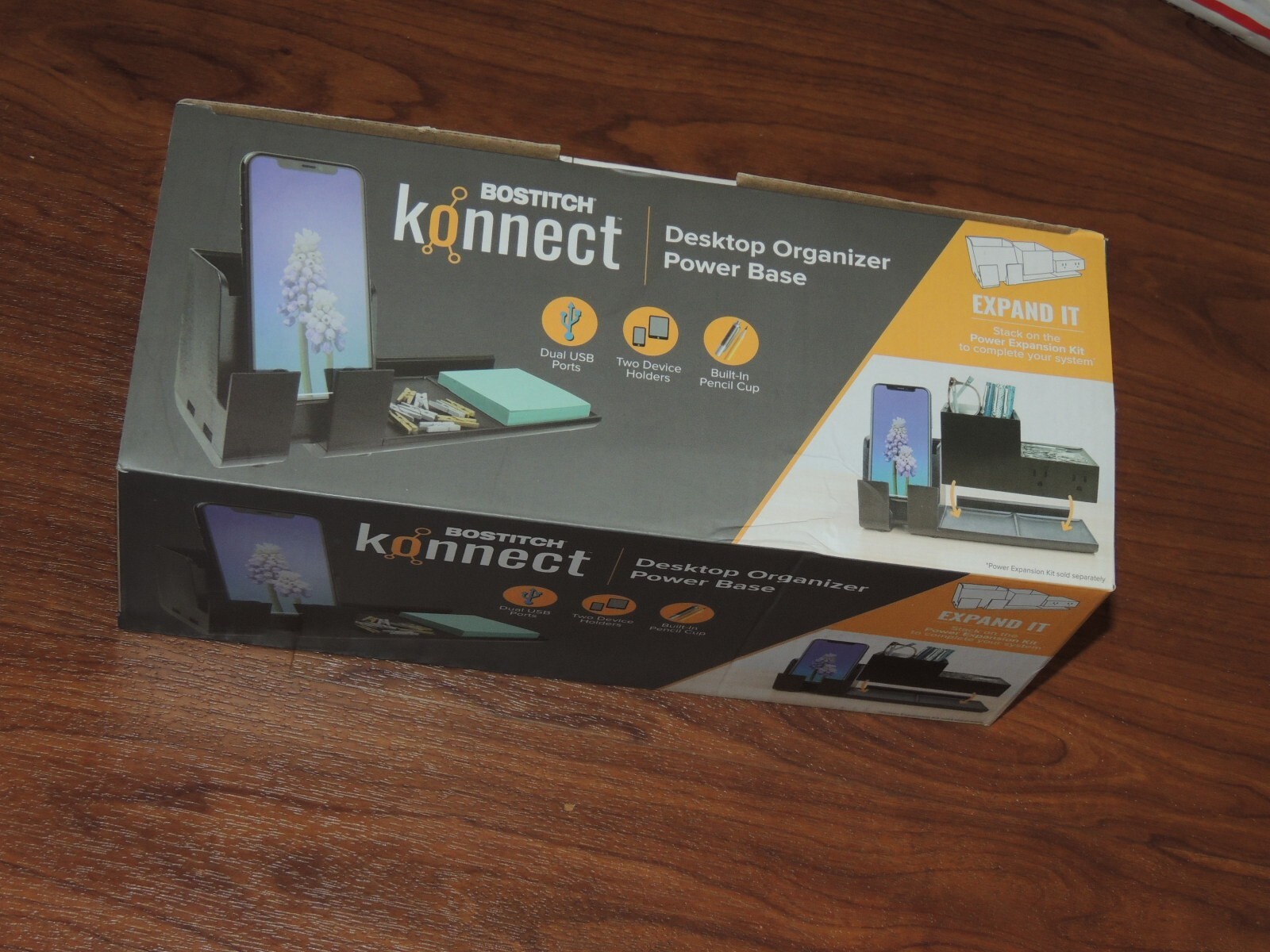 New - Bostitch Konnect Desktop Organizer Power Base KT2-BASE - 842048033530