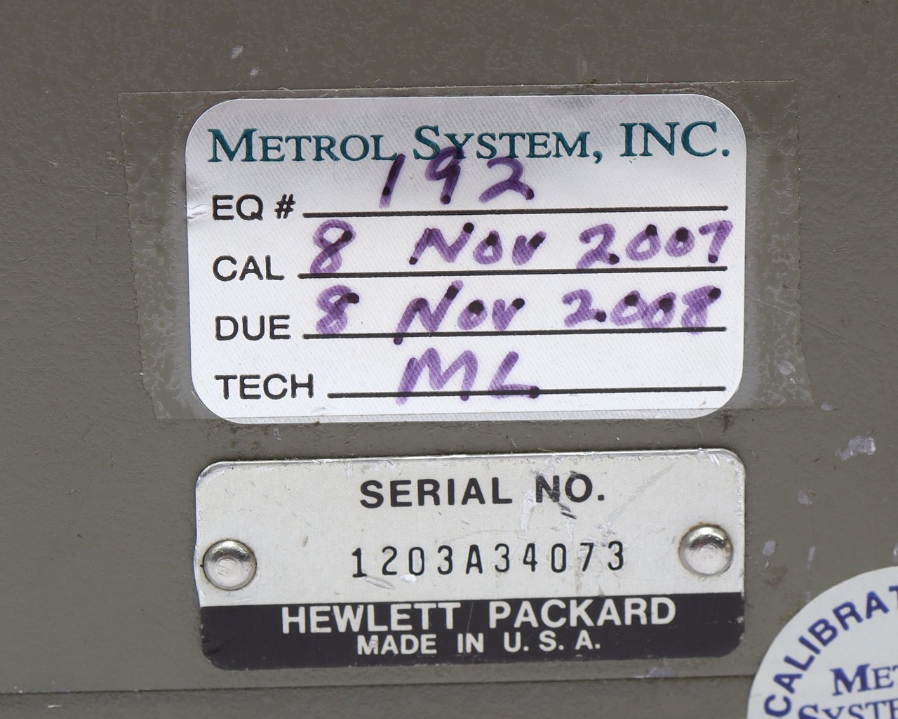 Hewlett Packard 355C Manual Step Attenuator, DC to 1000 MHz