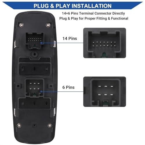 Master Window Switch Power Control Button Front Left Driver Side Compatible