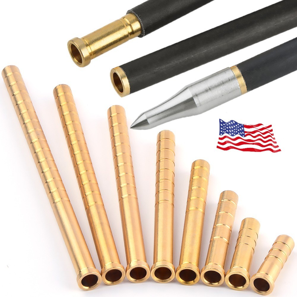 12X 38-250 Grain Arrow Inserts Heavy Weight Brass ID.244/6.2mm Arrow Shaft DIY