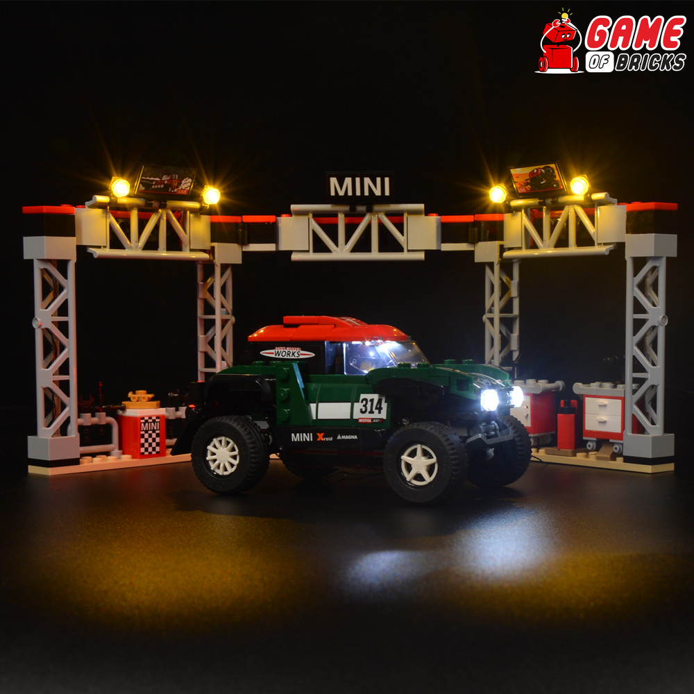 LED Light Kit for Mini Cooper and Buggy - Compatible with LEGO® 75894 Set