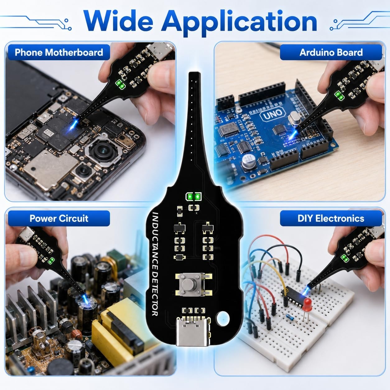 2pack Portable Mini Inductor Tester, Type-C Powered High Precision Mainboard ...