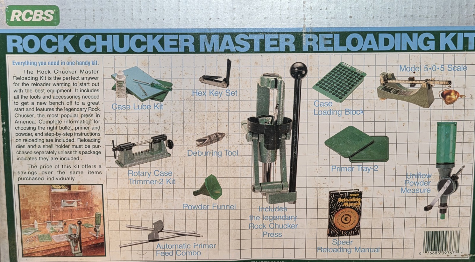 Vintage RCBS Rock Chucker Master Reloading Kit Model #09367