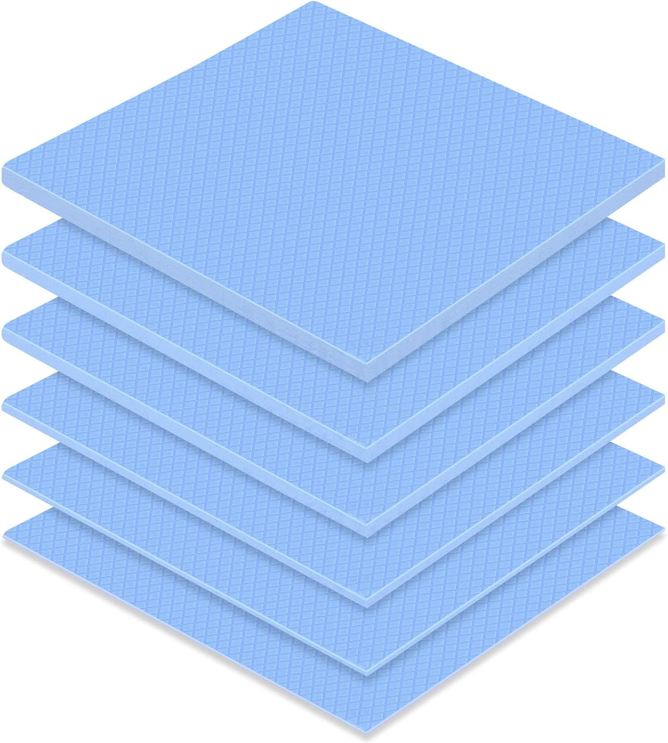 6 Pcs Thermal Pad 100 x 100 Mm, 0.5, 1, 1.5, 2, 2.5, 3 mm Heat Resistant Conduct