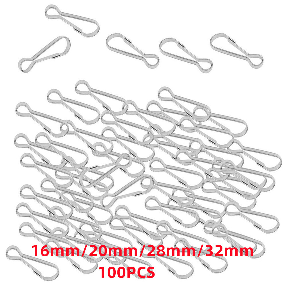 100PCS 304 Stainless Steel Clasp Small Mini Hanging Buckles Spring Snap Hook