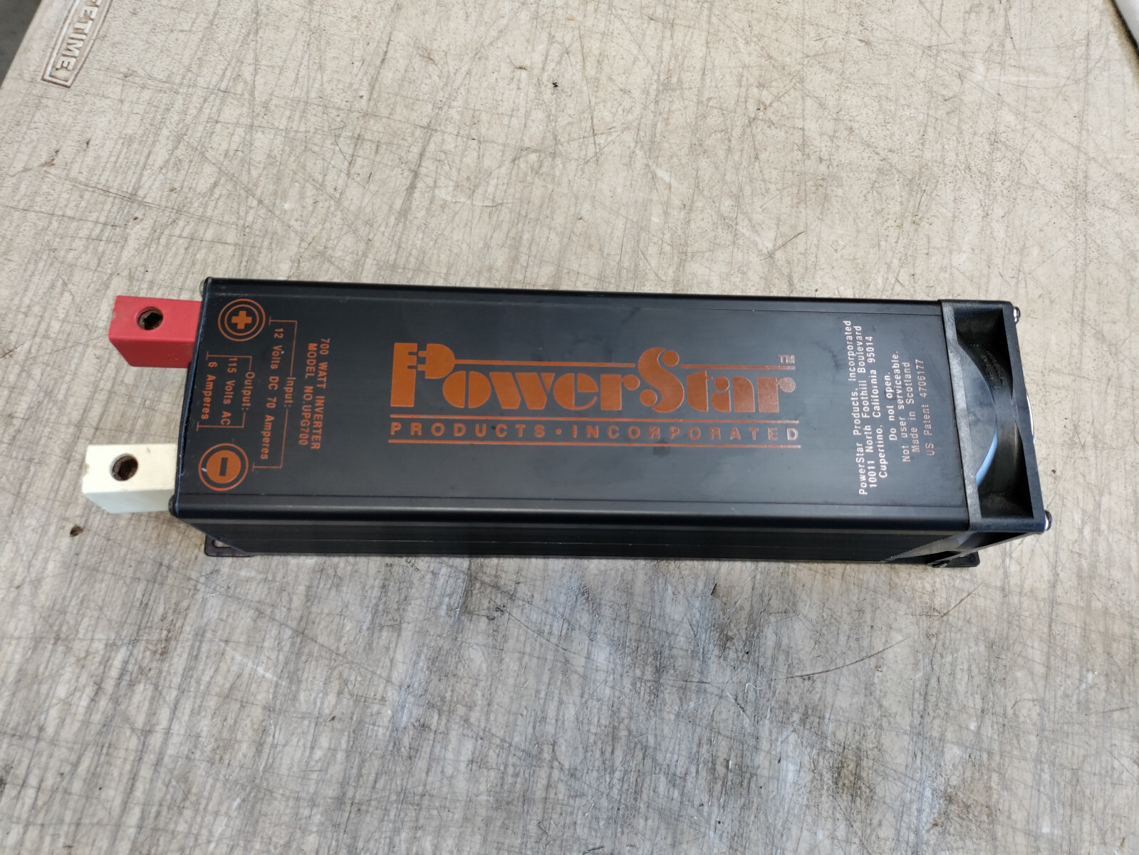 Powerstar Power Star UPG700 Watt Inverter Input 12v DC 70A Output 115v AC 6amp