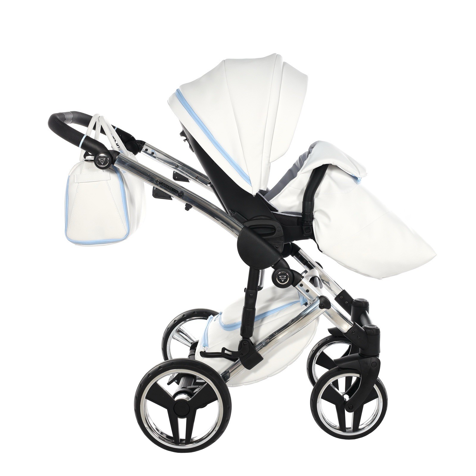 Junama Diamond Candy Stroller White Blue W/bassinet