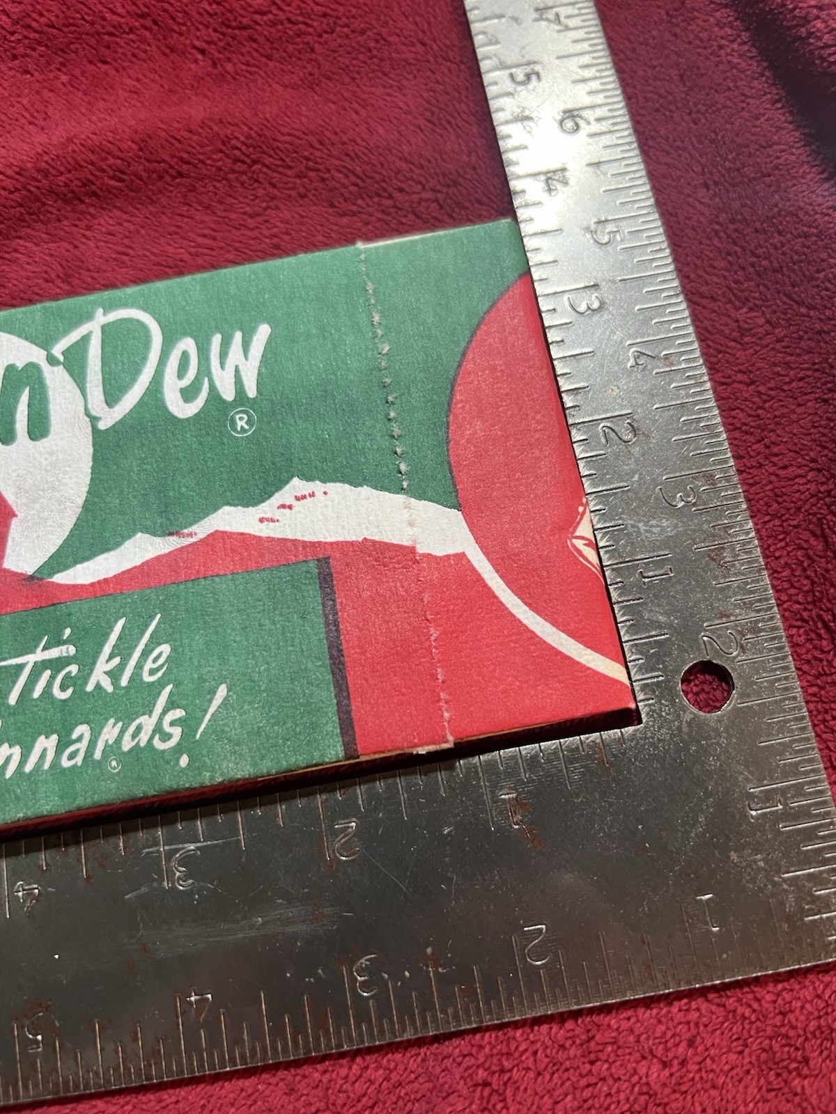 Vintage 1972 Hillbilly Mountain Dew Adjustable Soda Jerk Hat.