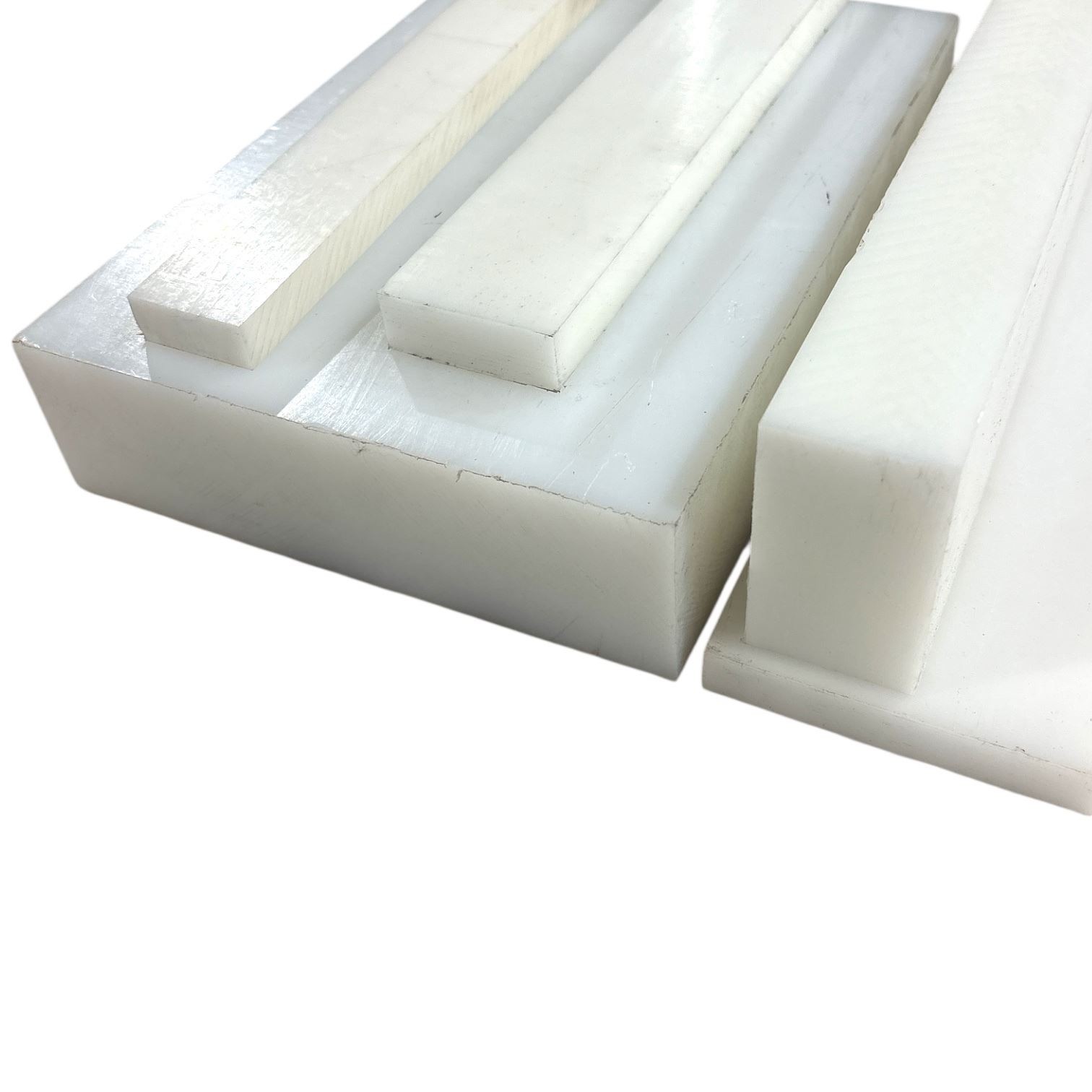 2" x 7" x 10", UHMW Plastic Bar, Sheet, Plate, White