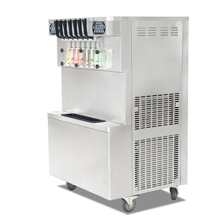 Kolice ETL Commercial 4+3 Mixed Flavors Yogurt Soft Serve Ice Cream Machine