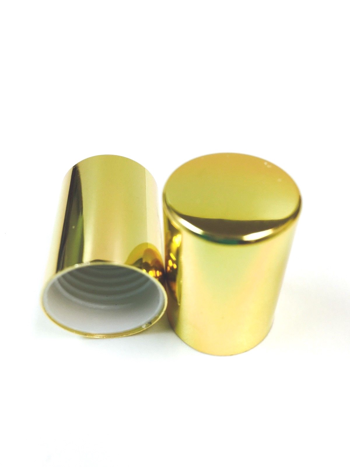 12 Pcs 10mm Aluminum Standard Gold Cap For 10ml & 5 ml Roll on Bottle