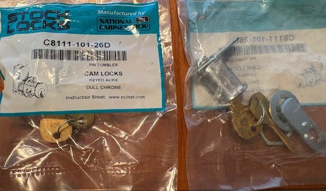 Compx National C8111-26D-101 Pin Tumbler Cam Lock (Discontinued) (Lot of 4)