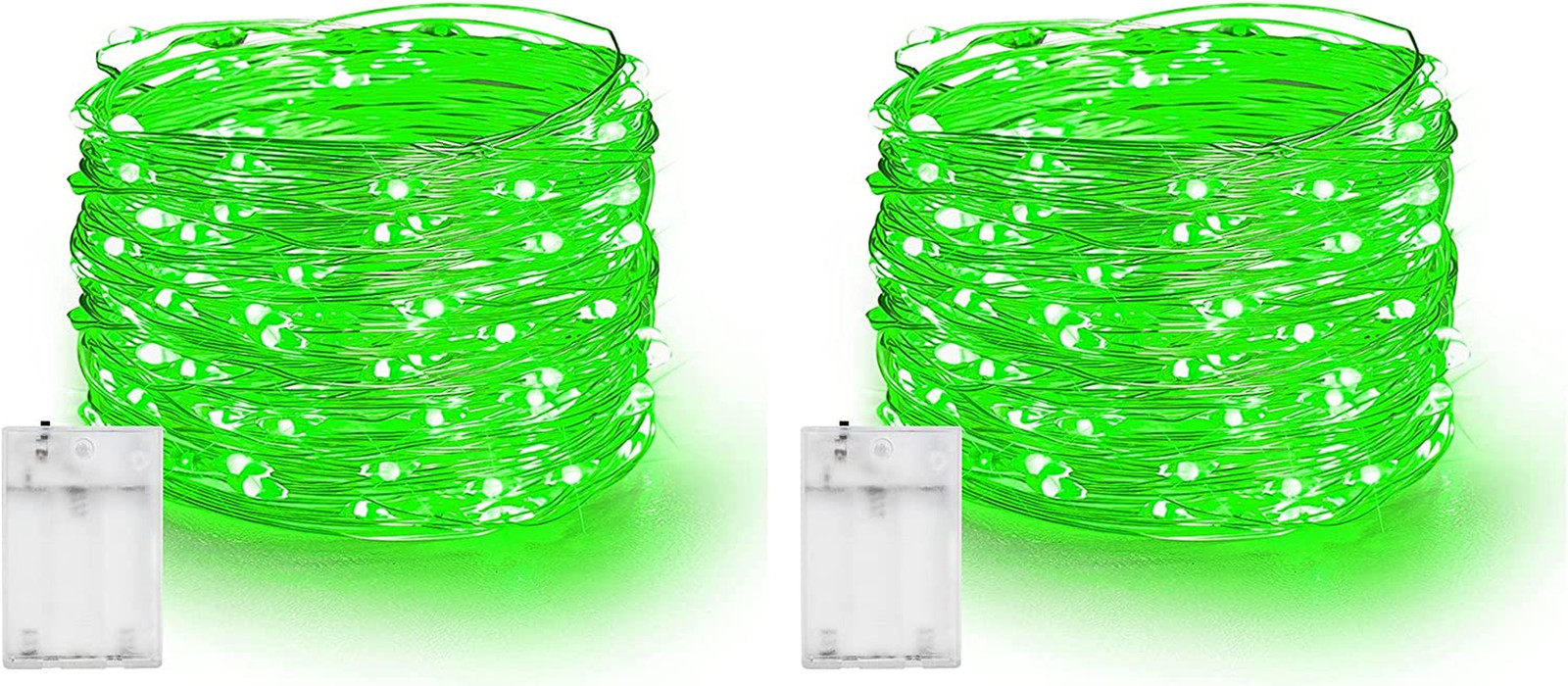 Fairy Lights Battery Operated, 2 Pack Total 40FT 120LED Silver Wire Waterproof S