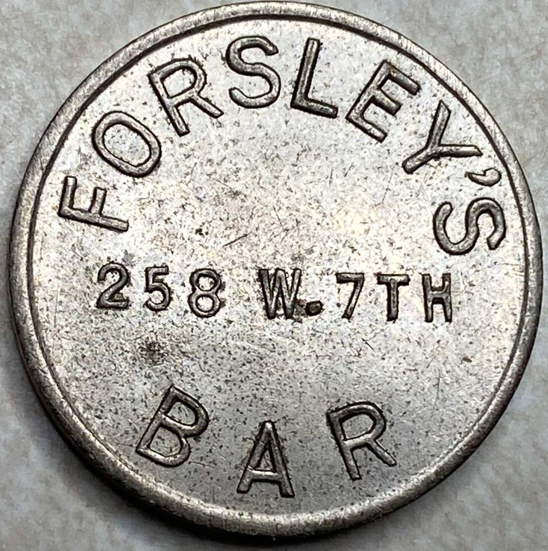 Forsley's Bar 258 W 7th St Paul MN Minnesota Token T8468