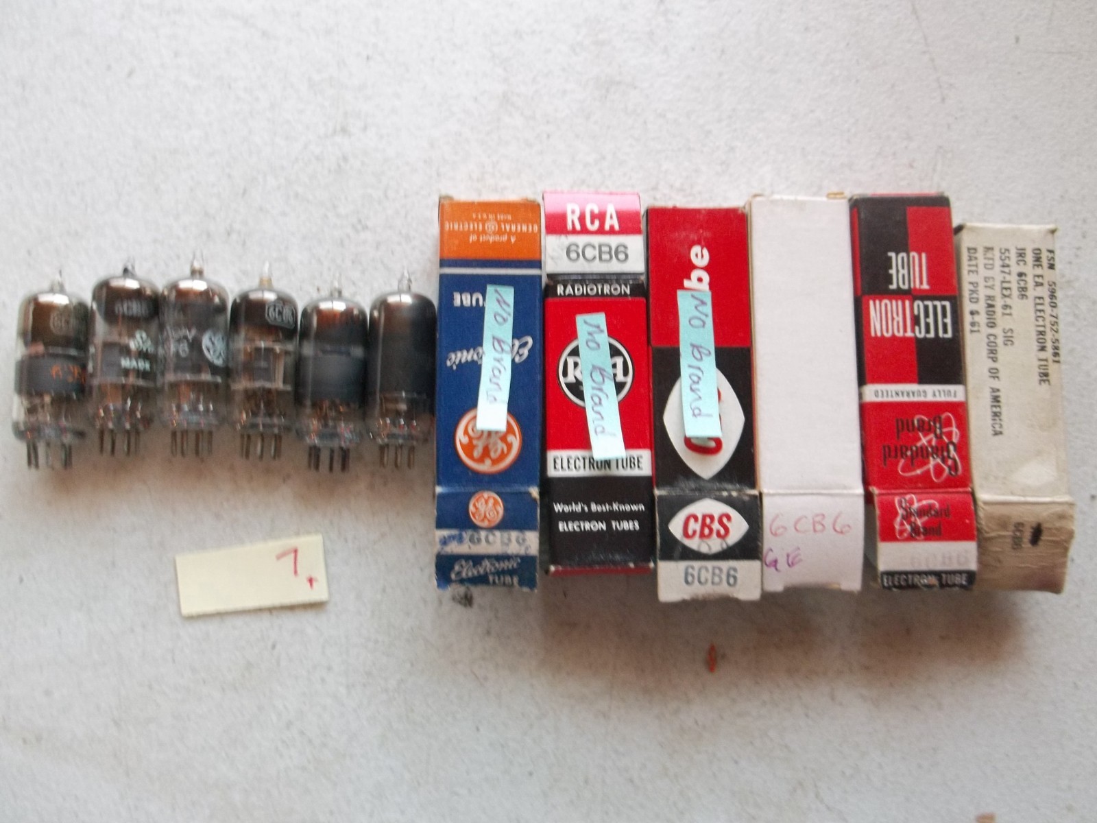 LOT OF 6 NEW IN BOX ASSORTED ELECTRONIC TUBE 6CB6 (333)
