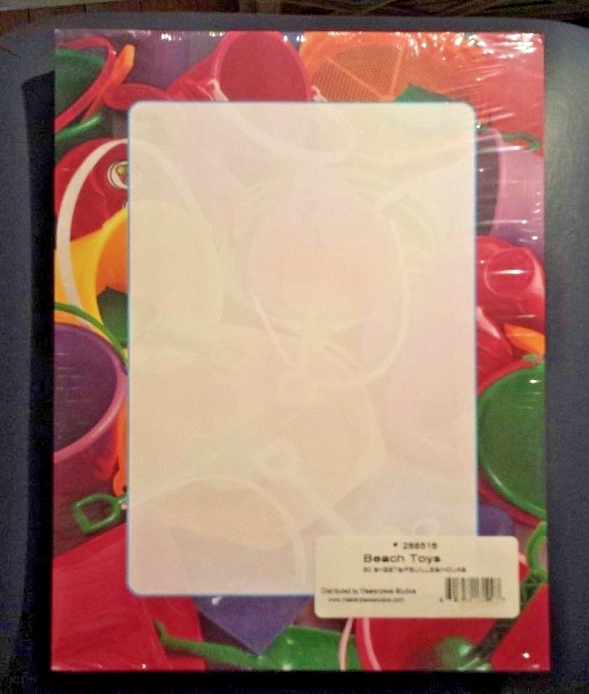 BEACH TOYS Scrapbook Printer Paper ~ Sand Pails Buckets Shovels ~ 50 sheets NEW