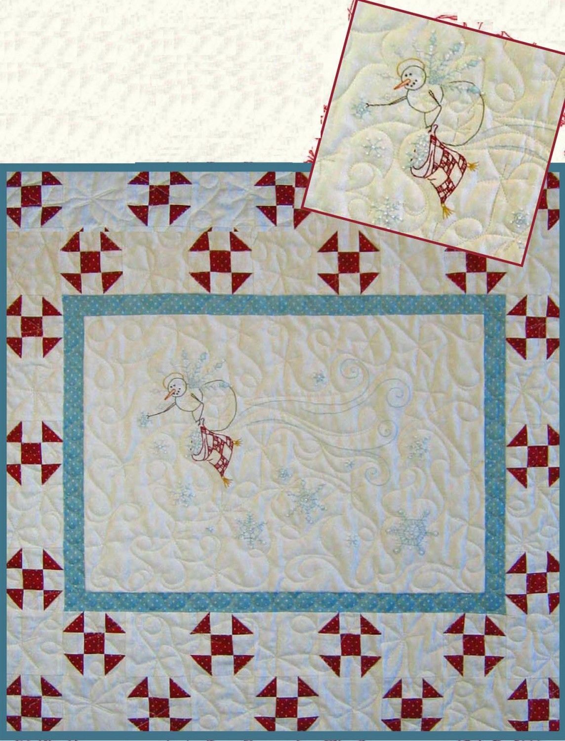 Crab Apple Hill SEW PATTERN Snowflake Angel WALL HANGING 27.5"  Meg Hawkey