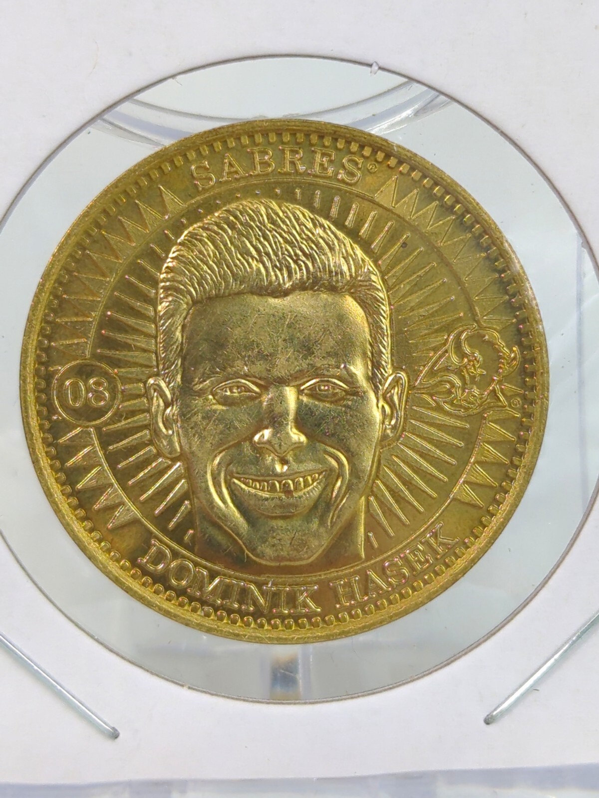 DOMINIK HASEK 08 1997-98 Pinnacle Mint Collection Hockey Ltd. Edition BRASS Coin