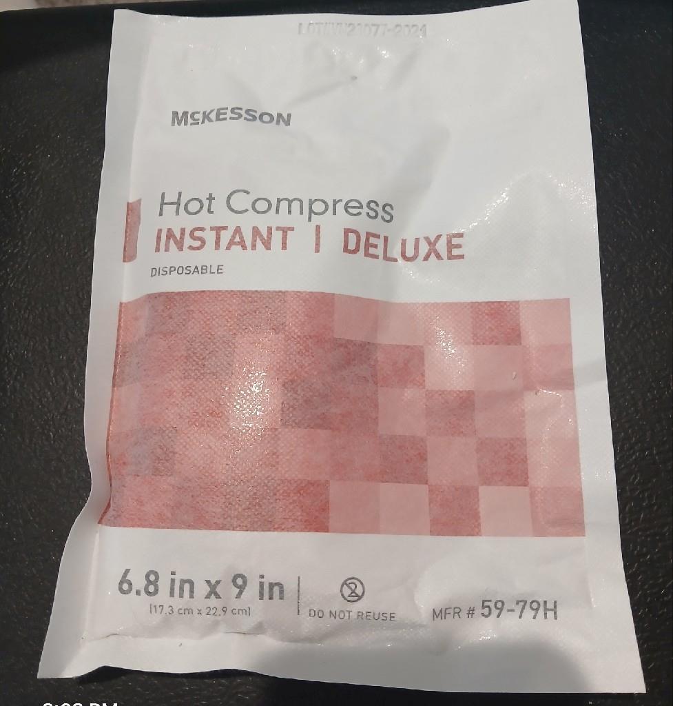 New MCKESSON 15 Ea, Disposable Instant DELUX Hot Compress, 1-Time Use, 6.8"X 9"