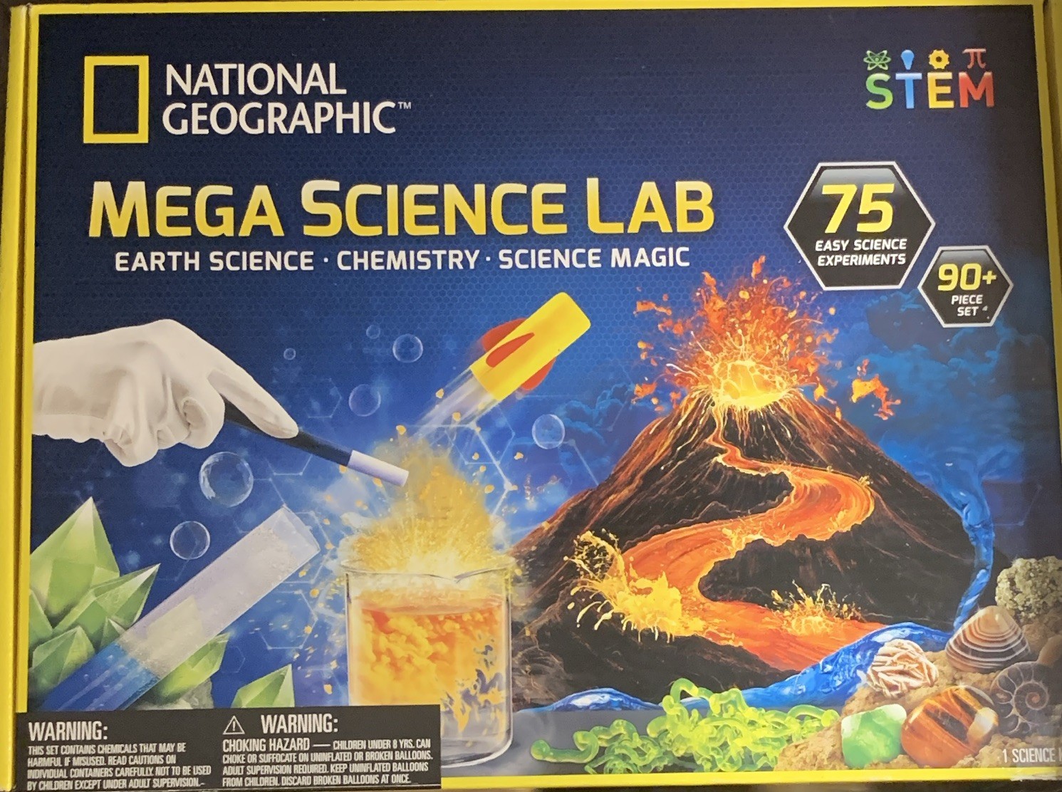 National Geographic Mega Science Lab STEM Kit 75 Experiments 90+ Pieces Ages 8+