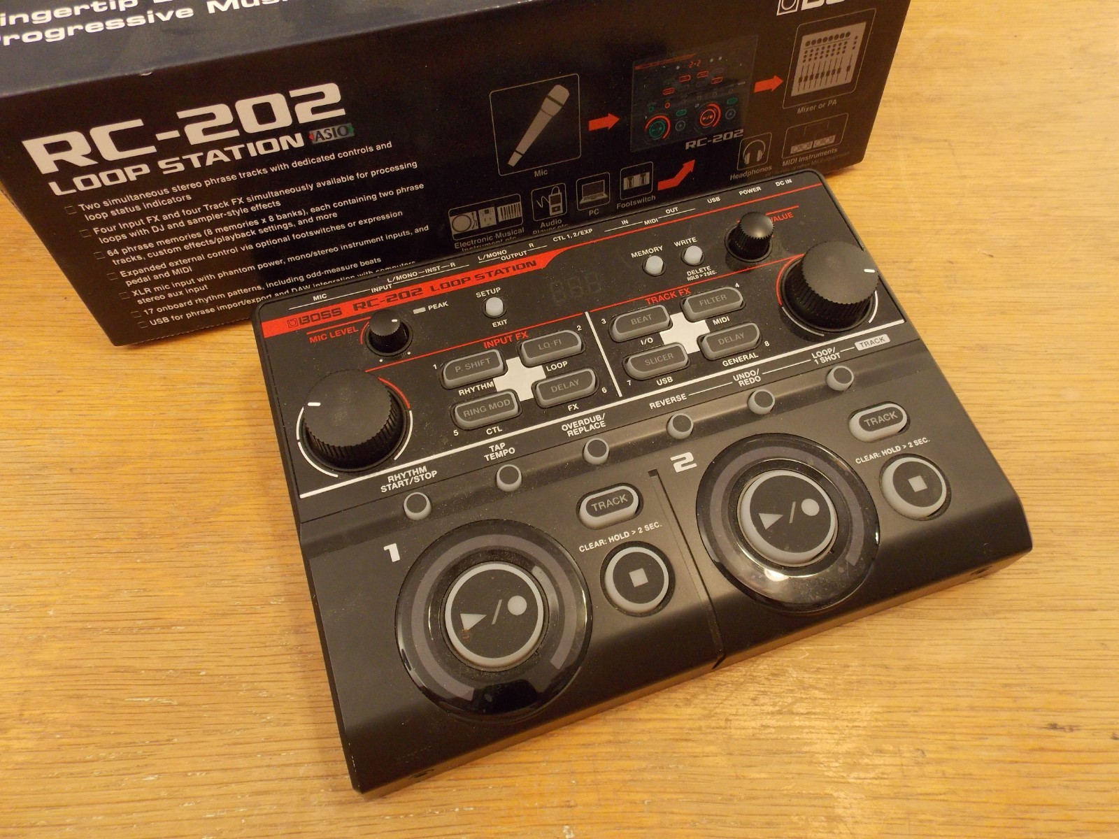 Boss RC202 Compact Tabletop Two-Track Loop Station