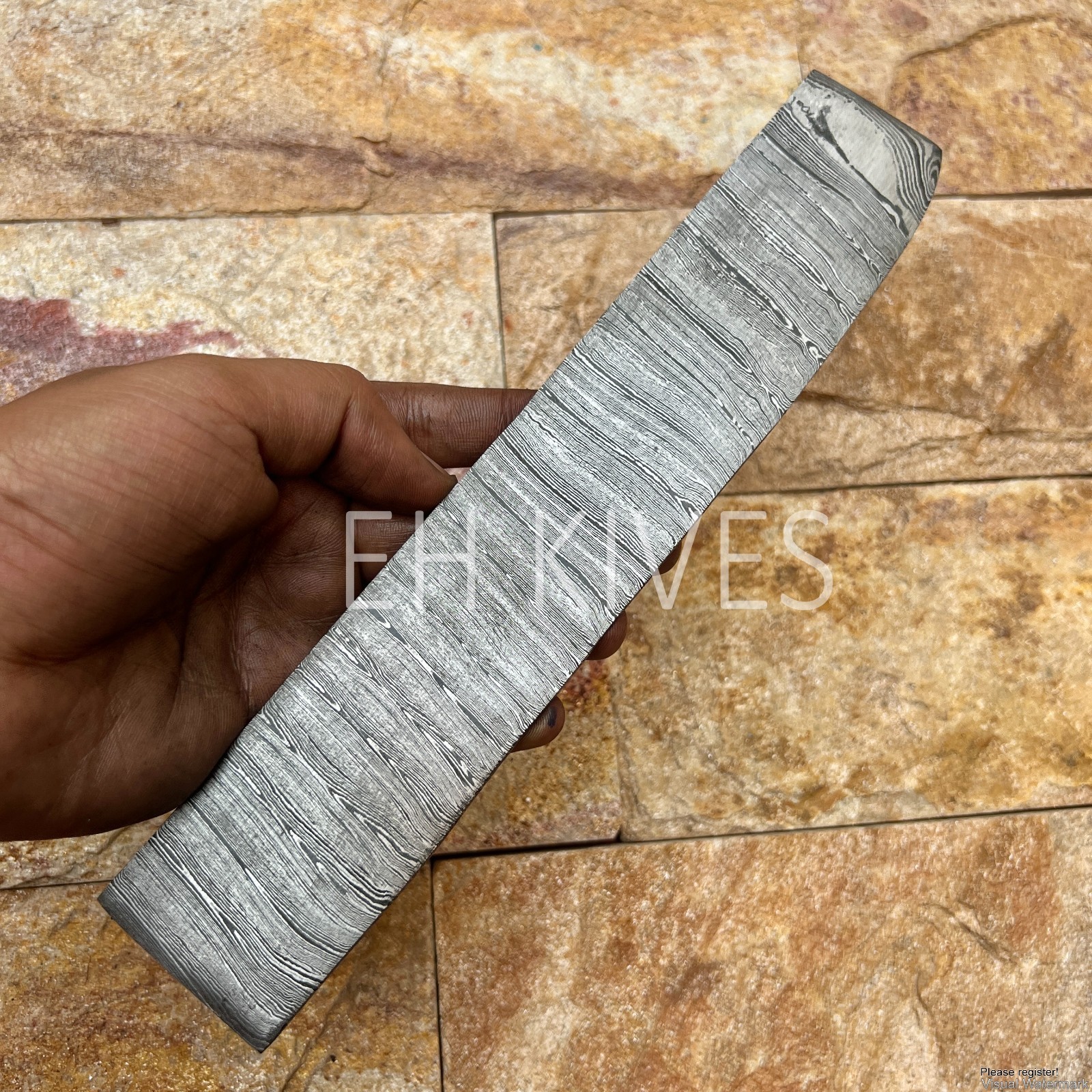 10'' Authentic Handmade Damascus Steel Twist blank billet for knifemaking
