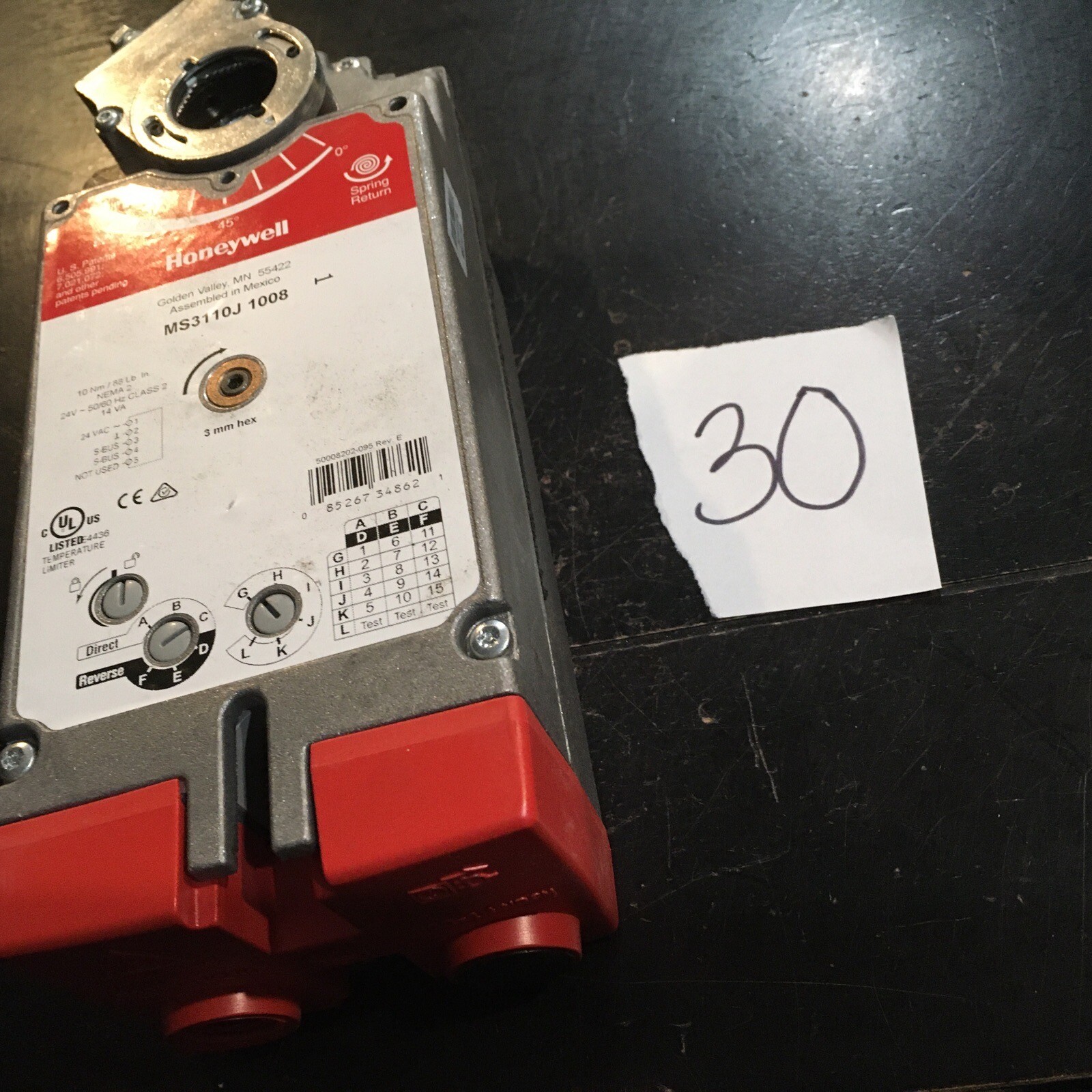 HONEYWELL MS3110J 1008 Direct Coupled Actuator