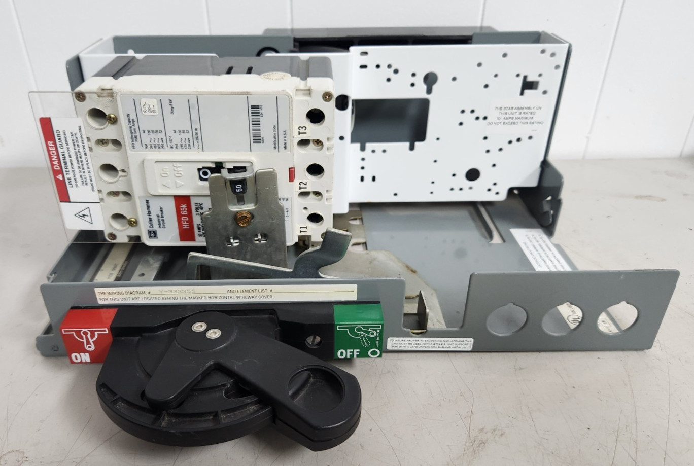😎 ALLEN BRADLEY 50 AMP BREAKER 6" FEEDER BUCKET 600 VAC 3 PHASE HFD3050L