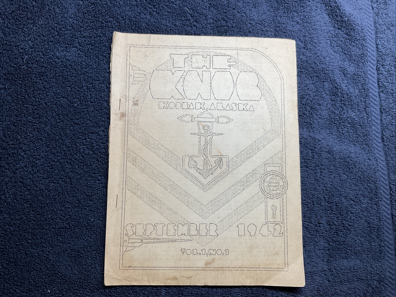 On base US Naval Operating Base KODIAK ALASKA Newsletter VOL 1 NO 1 Sept 1942