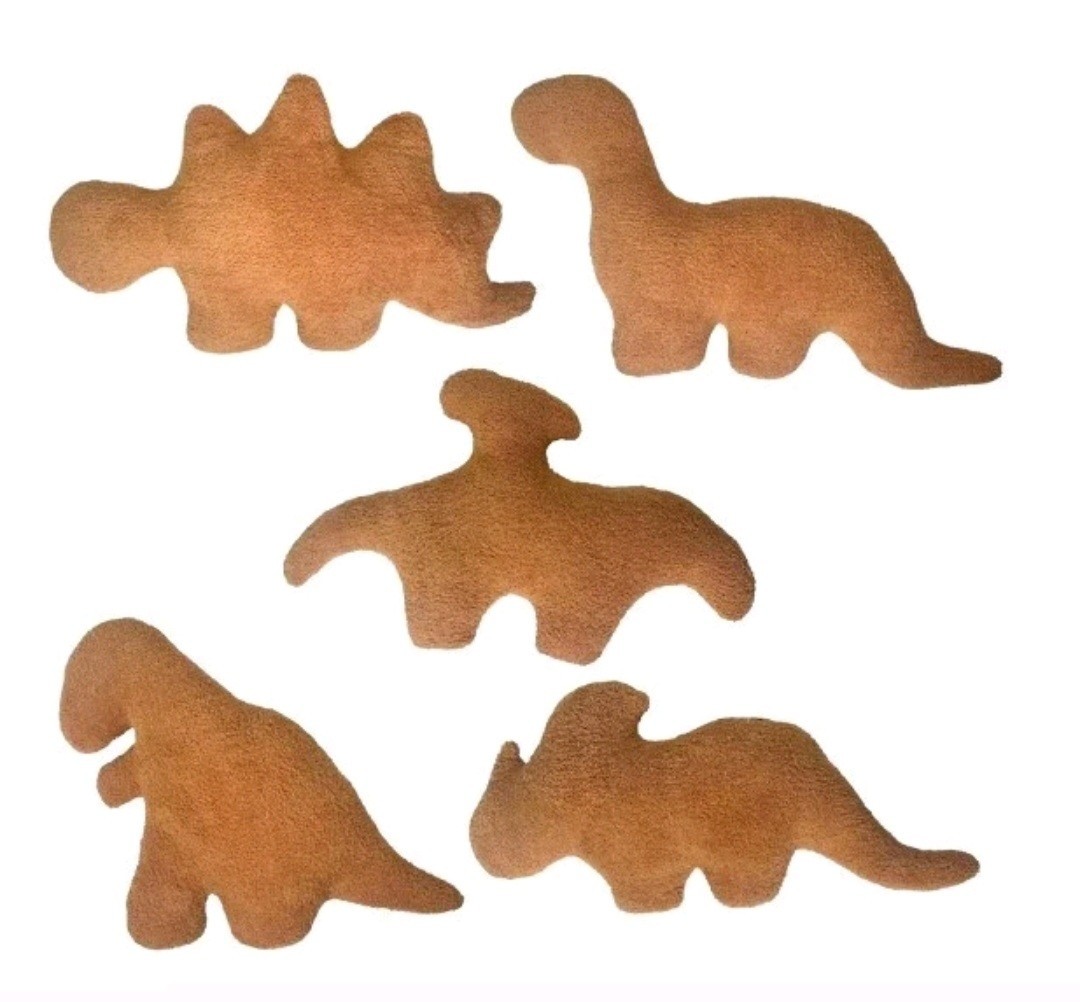 Dinosaur Chicken Nugget Pillows Plushies Stuffed Toys For Boys And Girls Fun NEW