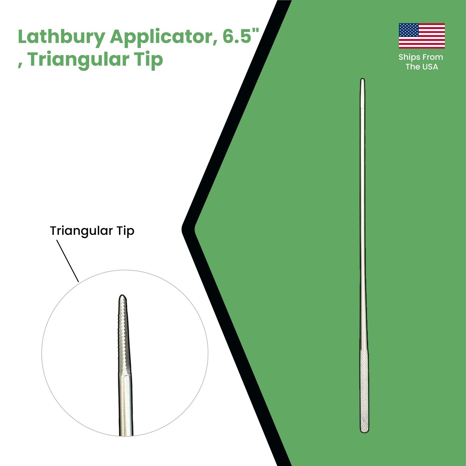 Lathbury Applicator, 6.5", Triangular Tip