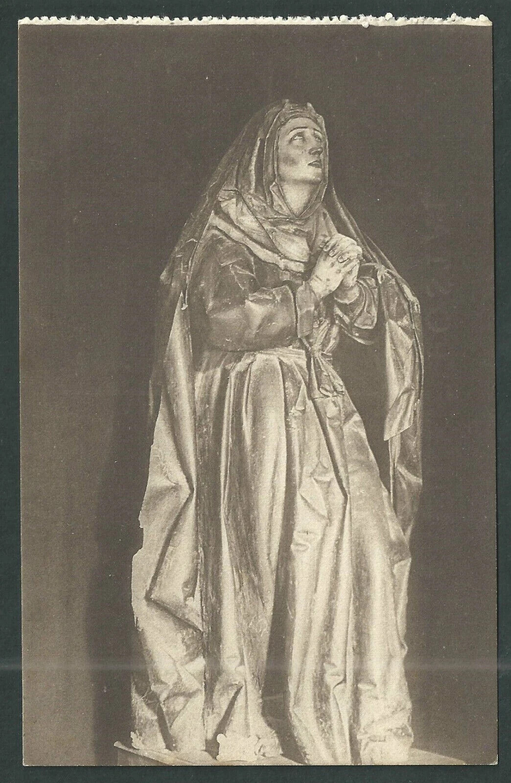 Holy card antique postale of Virgin Dolorosa santino estampa image pieuse