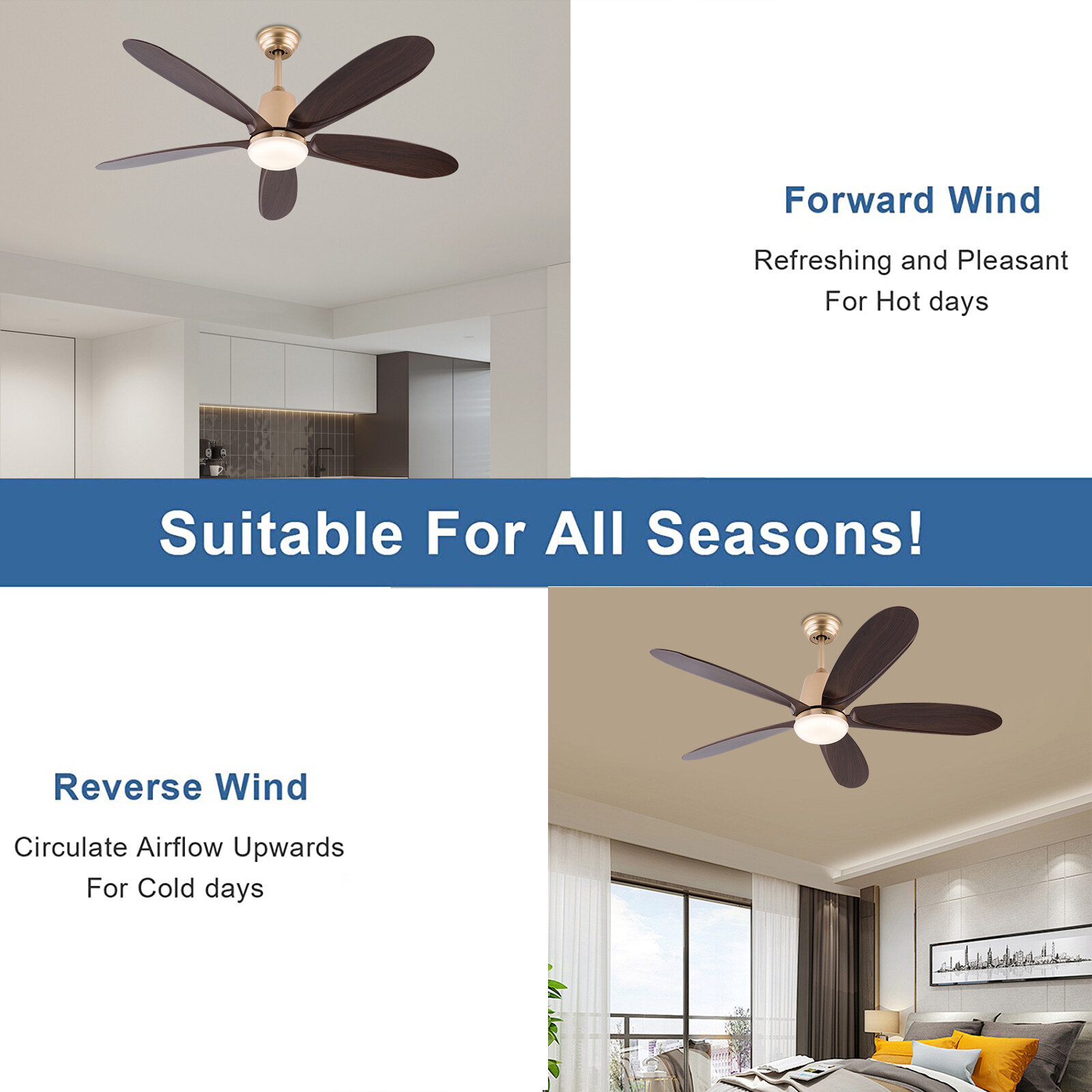 52" Fan Chandelier Ceiling Fan with Lights & Remote Control Ceiling Fan Light��