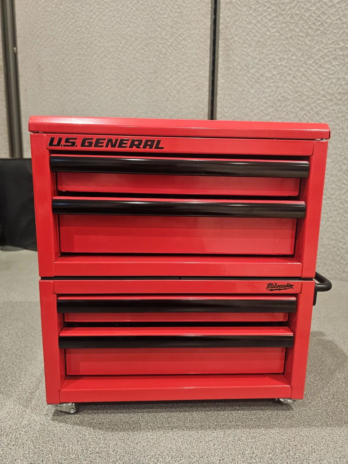 Mini Toolbox Side Handle for US General & Kobalt | Bolt-On Metal Pull Handle Up