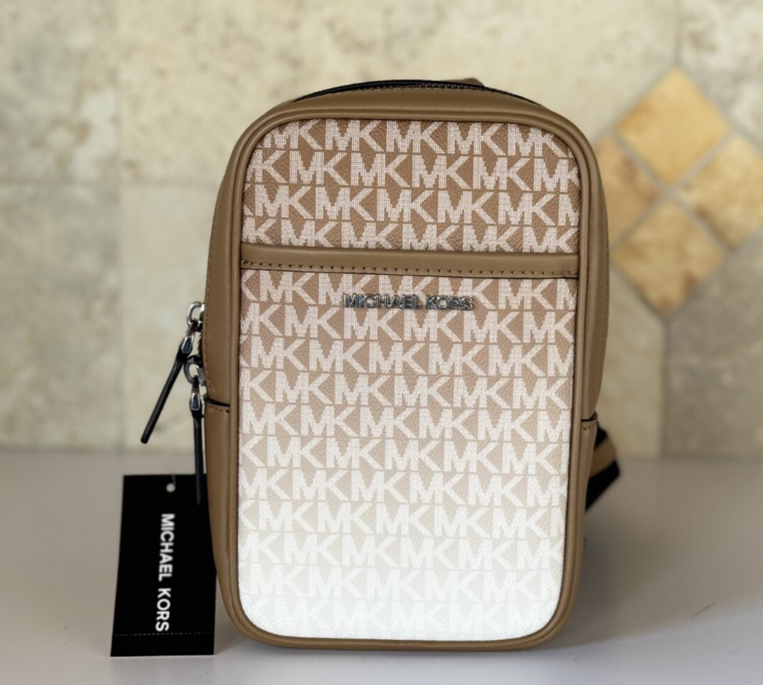 MICHAEL KORS UNISEX COOPER MEDIUM OMBRE SLING PACK CROSSBODY BAG MK HUSK
