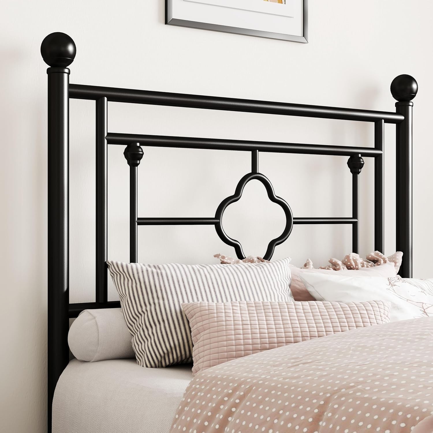 Space-Saving Twin Bed Frame with Headboard, Underbed Storage, Easy Assembly