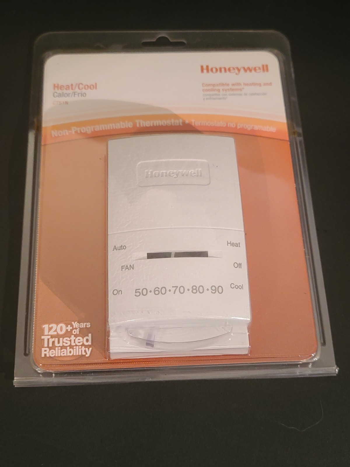 NEW FACTORY SEALED Honeywell Non-Programmable Thermostat Heat & Cooling CT51N