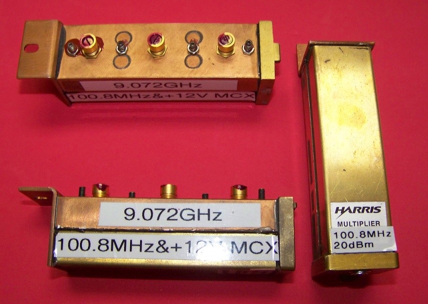 One Harris multiplier filter re-tuned to 9.072 GHz with B.W. of 13MHz for L.O.