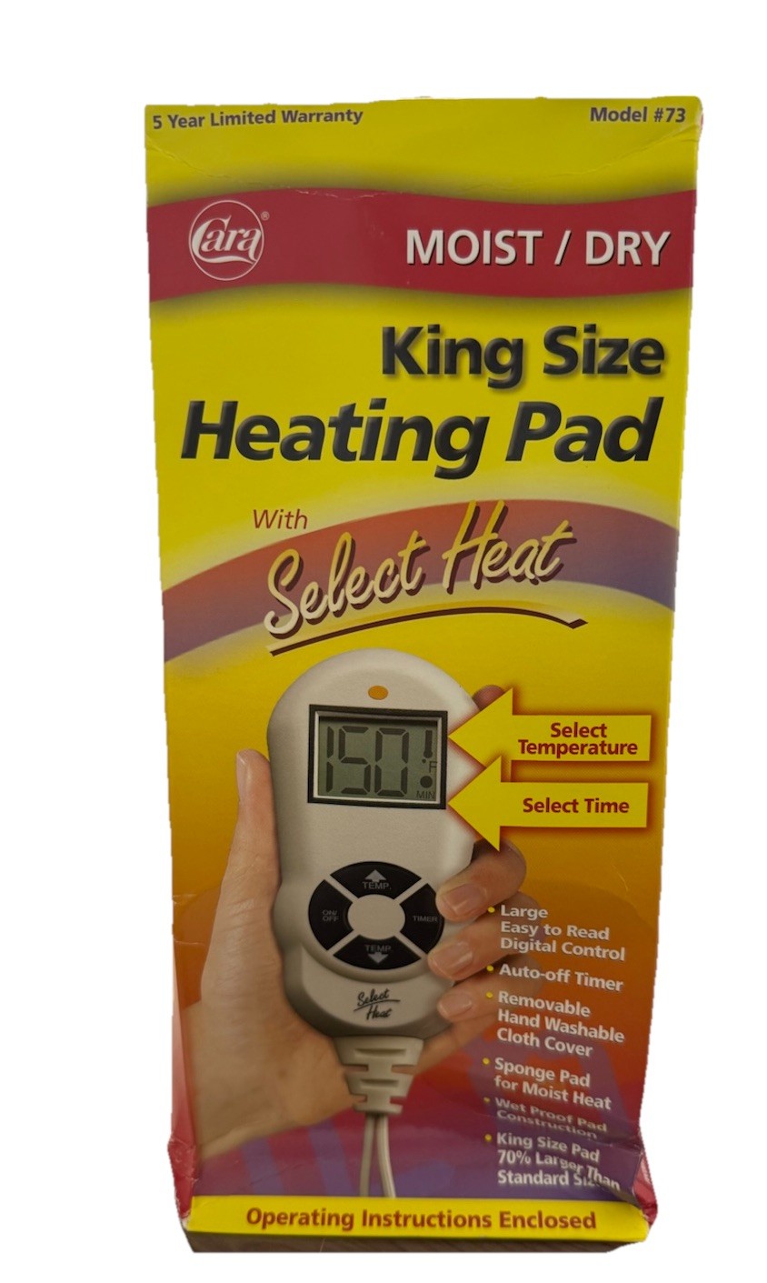 NEW Cara Heating Pad Wet Proof Select Heat King Size MOIST OR DRY-SEEE NOTE