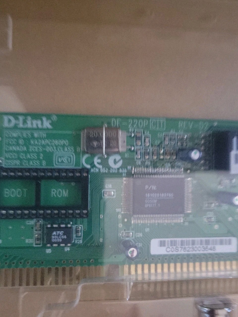 D-Link DE-220PCT Ethernet ISA Adapter 10Mbps Combo 16-Bit - Open Box