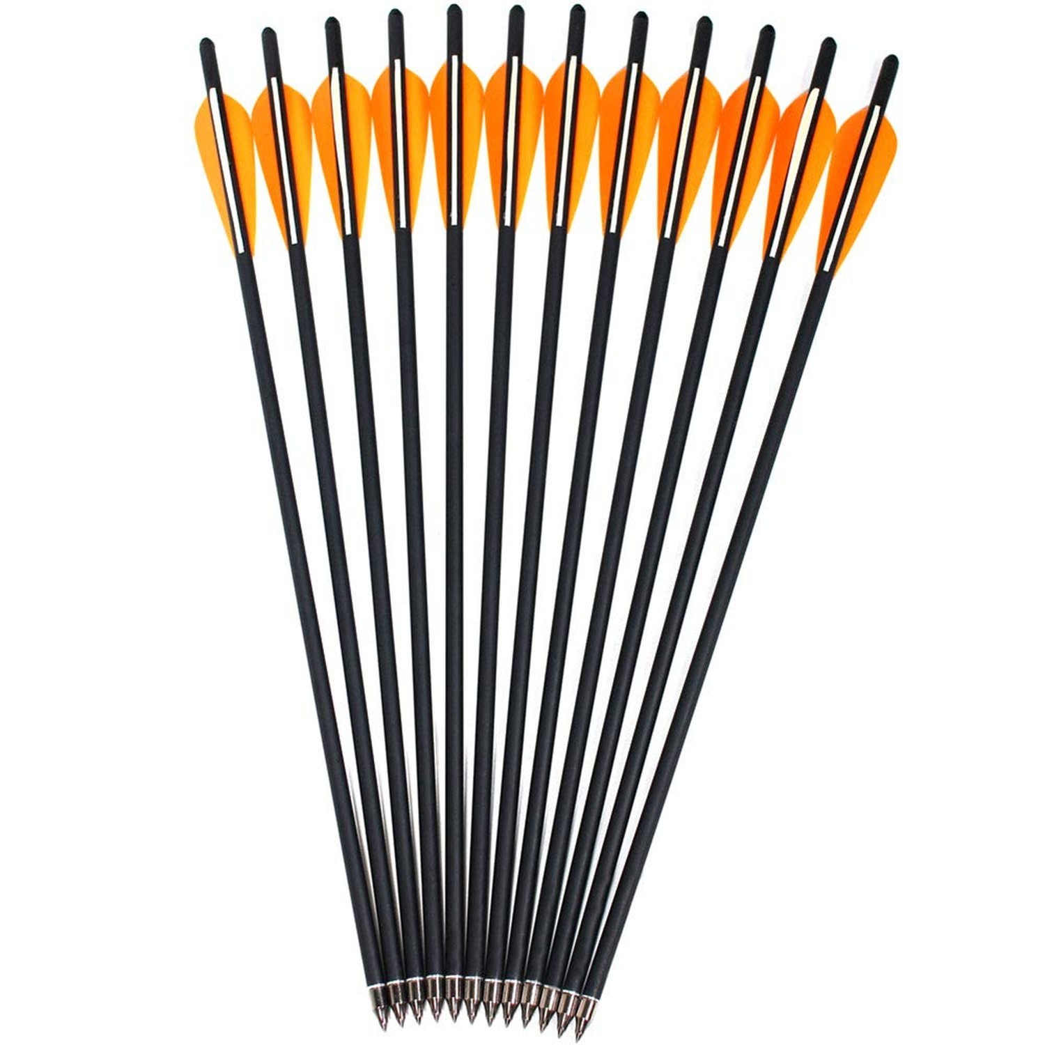 12 Pack Crossbow Bolts Carbon Arrows,16/18/20/22 Inch Hunting Archery Bio Cro...