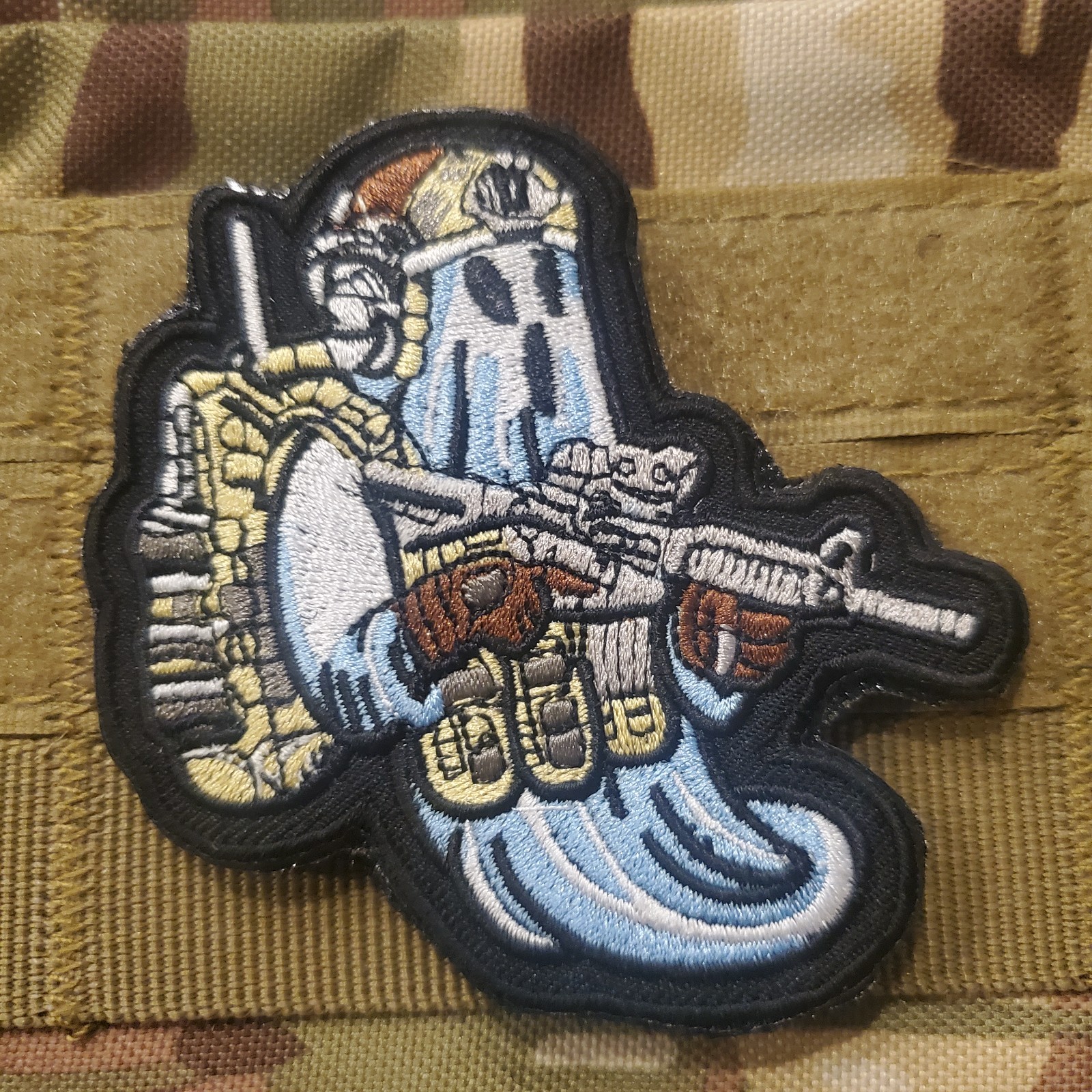 TACTICAL GHOST FIGHTER Sarcastic Tactical Morale Patch HOOK BACKING