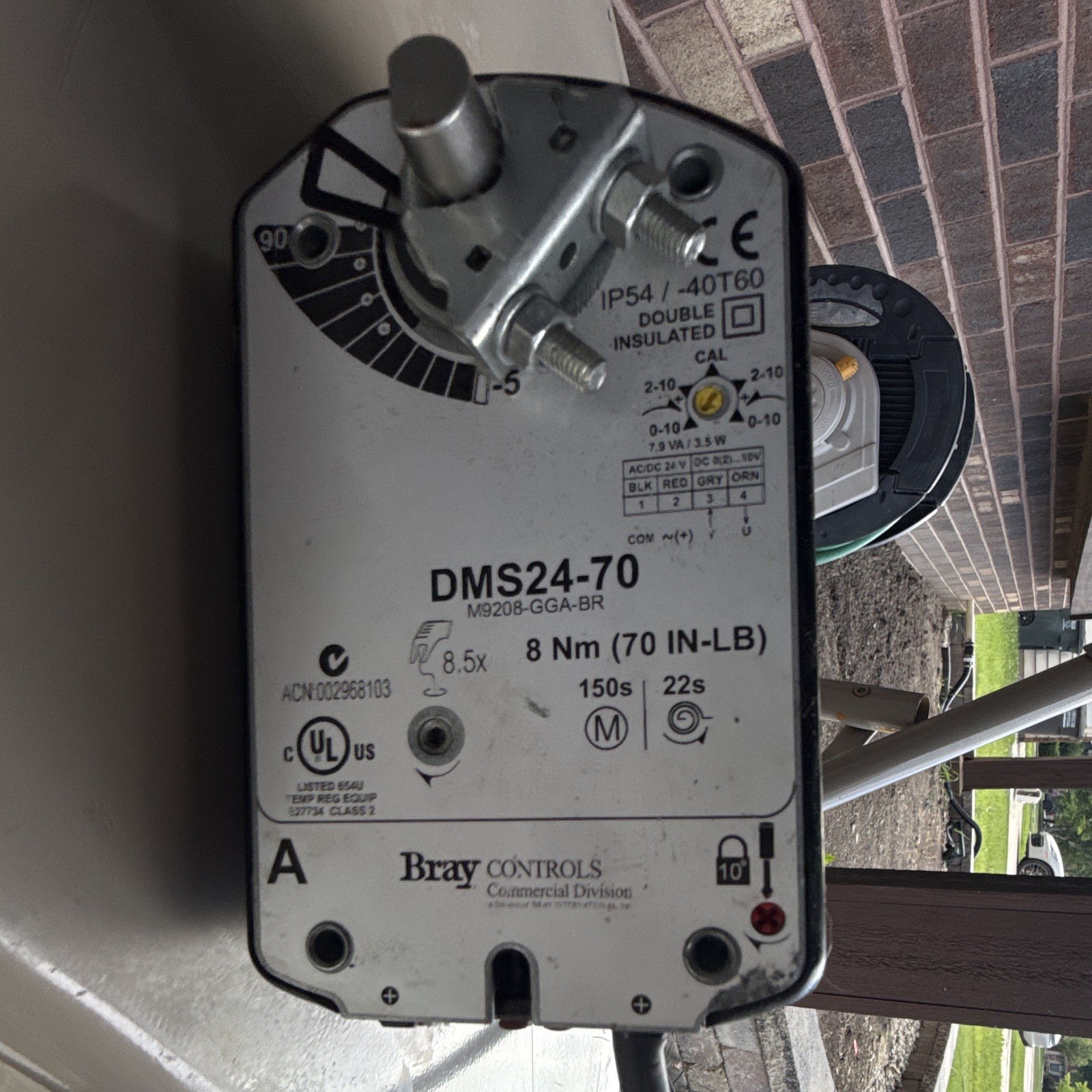 HVAC dampera actuator