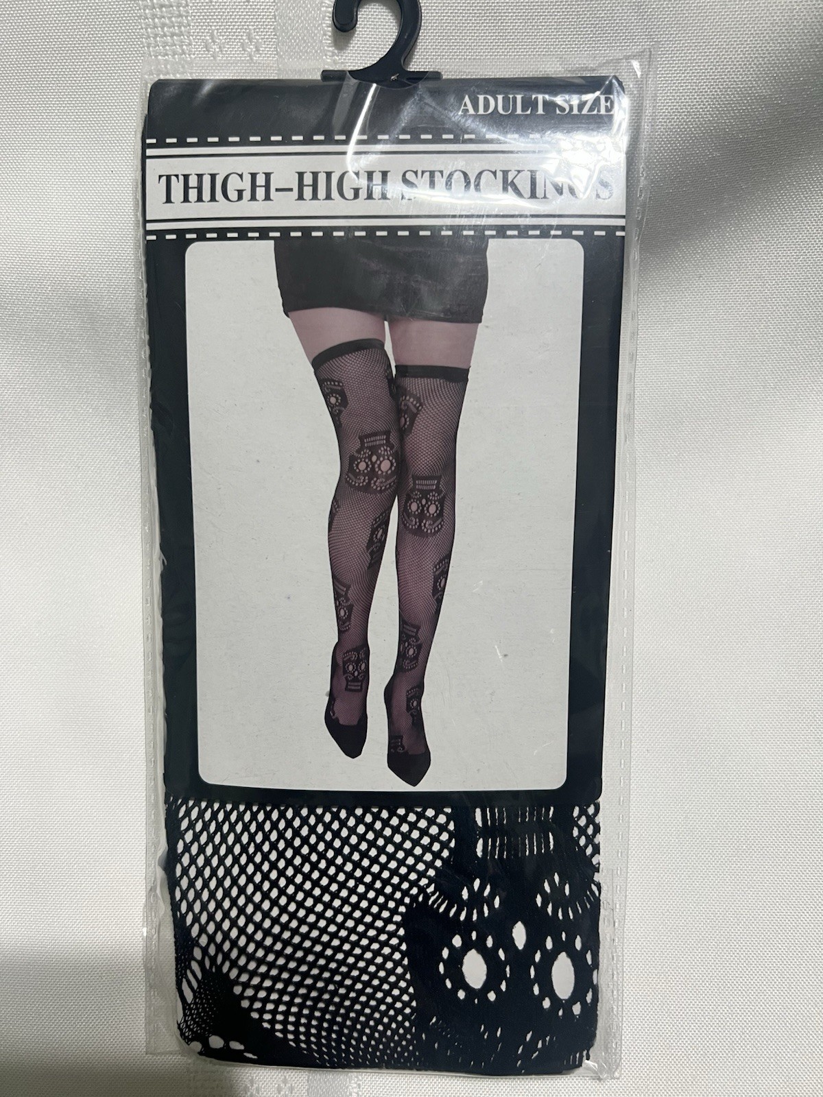 Day Of The Dead Thigh High STOCKINGS Halloween Fishnets Ladies ADULT Black~ NEW