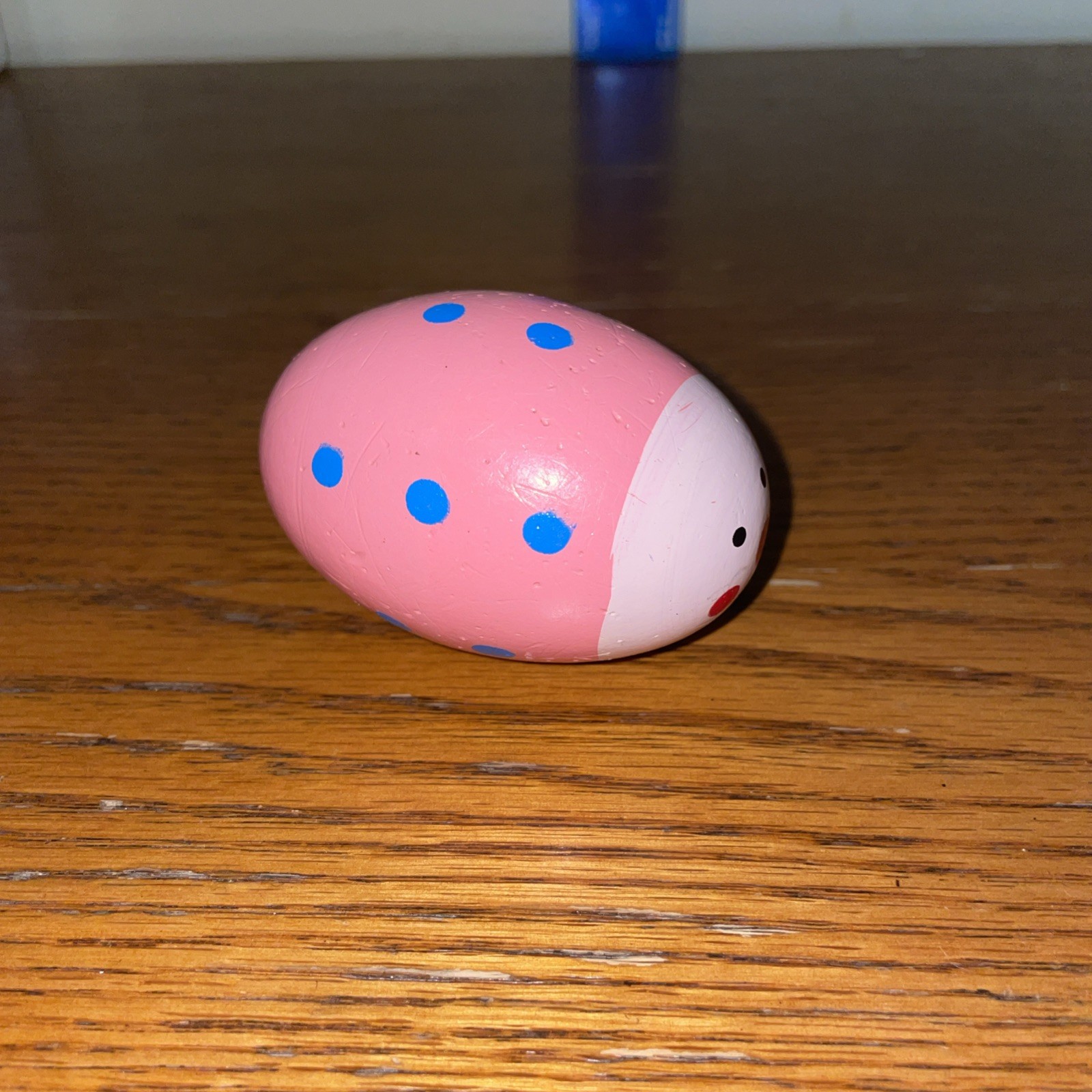 Wooden Egg Shaker Rattle Children's Percussion Whimsical Beetle Bug 3” W5