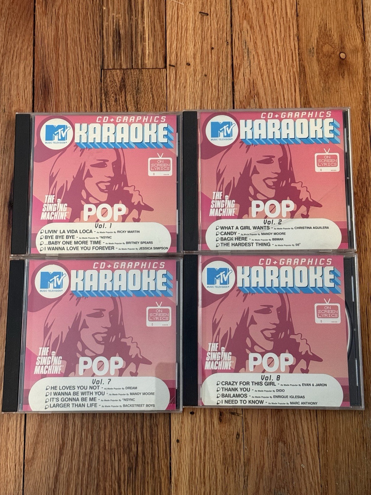 MTV The Singing Machine Karaoke System Cds Lot Of 4