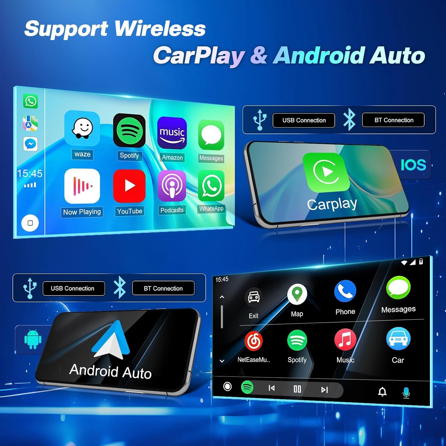 10'' For 2002-2007 Jeep Liberty Car Stereo Radio Apple Carplay Android 15 GPS