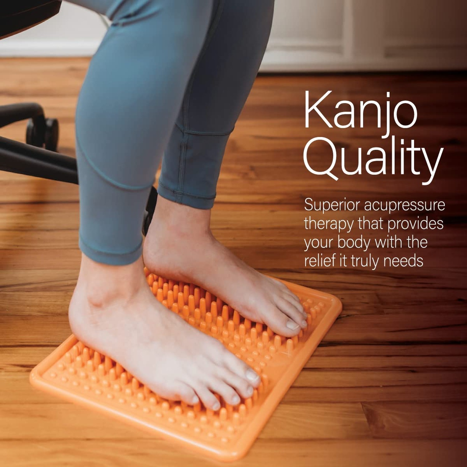 Kanjo Acupressure Foot Pain Relief Mat | Pressure Point Foot Massager for Pla...