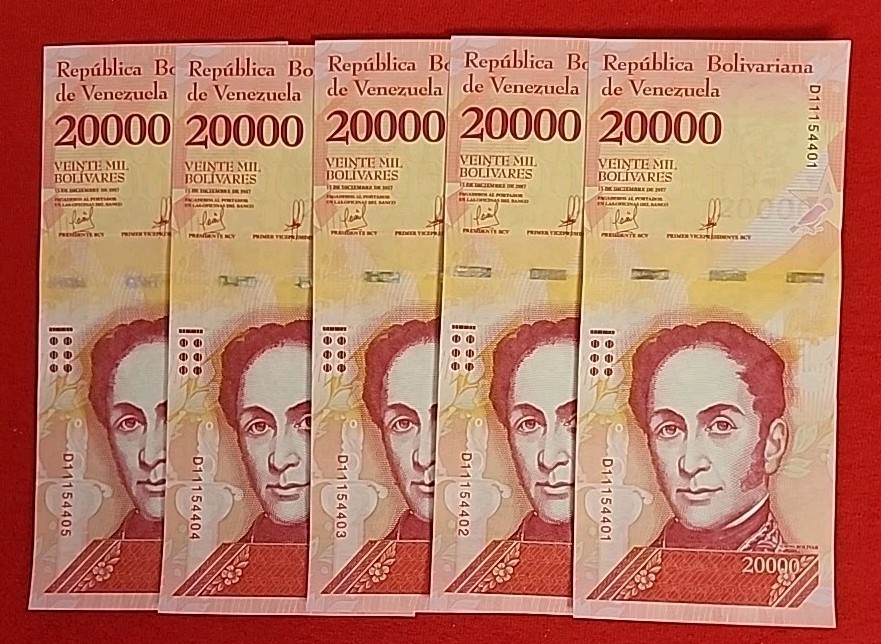 Venezuela 10 Paper Money X 20,000 Bolivares  UNC ISSUED 2017 FREE SHIPPING